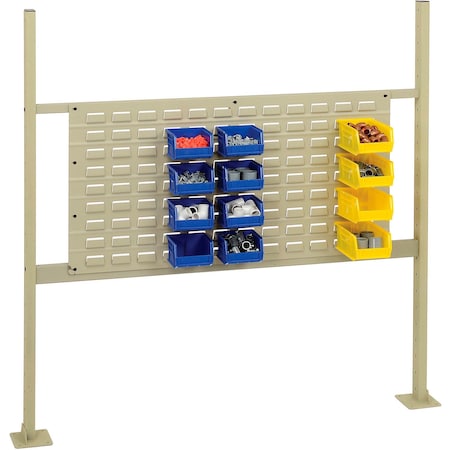 Global Industrial Panel Kit for 48inW Bench, 36inW Louver Panel, Rails & Uprights, Tan 249715TN